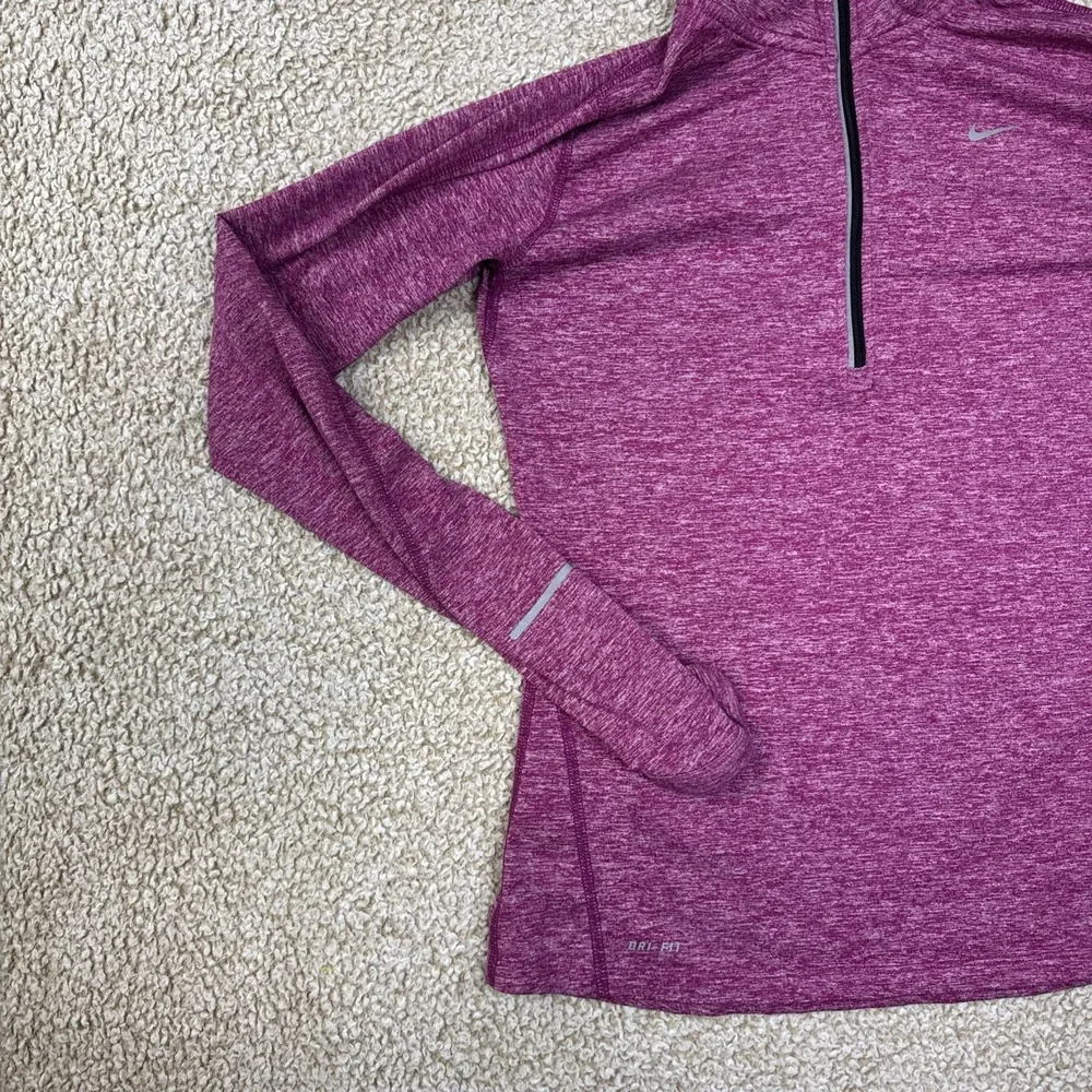 Nike Element 1/2 Zip Pink Heather L/S Running Athletic Top (481320) Small